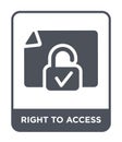 right to access icon in trendy design style. right to access icon isolated on white background. right to access vector icon simple