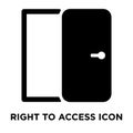 Right to access icon vector isolated on white background, logo c