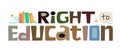 Right to education vector illustration slogan. world literacy day.
