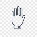 Right to objection concept vector linear icon isolated on transparent background, Right to objection concept transparency logo in