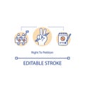 Right to petition concept icon