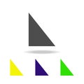 right triangle colored icons. Elements of Geometric figure colored icons. Can be used for web, logo, mobile app, UI, UX