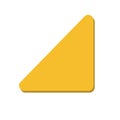 Right triangle 2D basic shape vector illustration, right angled triangle math geometric shape