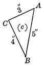 Right Triangle 3,4,5. vintage illustration
