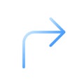 Right turn arrow flat gradient two-color ui icon