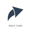 right turn icon in trendy design style. right turn icon isolated on white background. right turn vector icon simple and modern Royalty Free Stock Photo