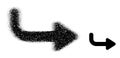 Dotted Curved Arrow Pointing Right in Transition