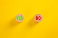 Right versus wrong or voting yes or no concept Royalty Free Stock Photo