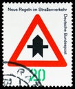 Right of way, New Road Traffic Regulations 1st series serie, circa 1971