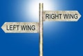 Right Wing Left Wing Road Signs Royalty Free Stock Photo