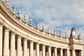 Right wing of St. Peter's Square Colonnade Royalty Free Stock Photo