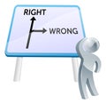 Right or Wrong sign Royalty Free Stock Photo