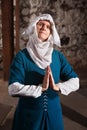 Righteous Medieval Nun Royalty Free Stock Photo