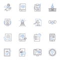 Rightful line icons collection. Just, Fair, Deserved, Legal, Equitable, Honorable, Correct vector and linear