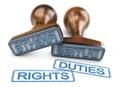 Rights And Duties Words Over White Background Royalty Free Stock Photo