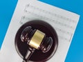 Rights of performers and composers and court infringement of musical copyright Royalty Free Stock Photo