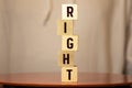 RIGHTS word made with building blocks isolated on white Royalty Free Stock Photo