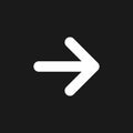 Rightwards arrow dark mode glyph ui icon