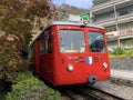 Rigi Mountain railway or Rigi Bergbahnen First cogwheel railway in Europe or die erste Bergbahn Europas