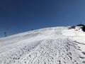 Rigi Staffel Skiing Area or Skifahren Rigi Staffel near Lake Lucerne VierwaldstÃÂ¤ttersee and Lake Zug Zugersee Royalty Free Stock Photo