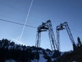 Rigi Staffel Skiing Area or Skifahren Rigi Staffel near Lake Lucerne VierwaldstÃÂ¤ttersee and Lake Zug Zugersee Royalty Free Stock Photo