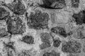 Rigid base gray neutral pattern texture weathered hard cobblestones in cement toned design Royalty Free Stock Photo