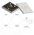 Rigid box for necklace ring earring product mockup Royalty Free Stock Photo