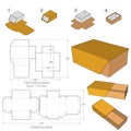 Rigid Box top and bottom hard board paper thicknes 1.75mm Internal measurement 16.8 x 10.6+ 5.8 cm and Die-cut Pattern.