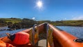 Rigid inflatable boat sunny day Royalty Free Stock Photo