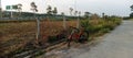 rigid pavement concrete road that has a lot of dried grass around it the word Salatiga Bawen Semarang do not has any meaning