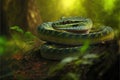 Rihno viper snake, beautiful, real snake, AI generated