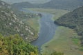 Rijeka CrnojeviÃâ¡a, part of the Skadar Lake in Montenegro. Tourist cruises by boat on the beautiful meanders of the river flowing