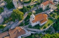 Rijeka Saint Juraj catholic church aerial view Royalty Free Stock Photo