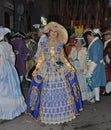 Rijeka, Croatia,19th February, 2023. Beautiful girl pose on carnival day in the carnival parade in Rijeka city.