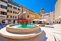 Rijeka square and fountain view Royalty Free Stock Photo