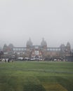 Rijksmuseum in Amsterdam, Netherlands on a misty autumn morning