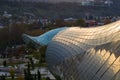 Rikhe park in the city center, old town and landmarks, historical buildings in Tbilisi