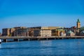 Riksdag - building of the Swedish parliament in Stockholm and Gamla stan old town