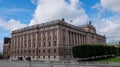 Riksdagshuset. The Palace of the National Diet of Sweden, is the seat of the Swedish Parliament. Royalty Free Stock Photo