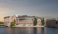 Riksdagshuset, the Swedish Parliament House, located on the island of Helgeandsholmen, Gamla Stan, Stockholm, Sweden Royalty Free Stock Photo