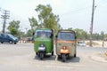 Rikshaws as Public transport in Lahore, Punjab, Pakistan Royalty Free Stock Photo
