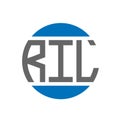 RIL letter logo design on white background. RIL creative initials circle logo concept. Royalty Free Stock Photo