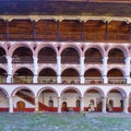 Outer corridors in the Rila Monastery