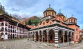 Rila monastery courtyard view Royalty Free Stock Photo