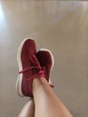Rilex Maroon shoes Royalty Free Stock Photo