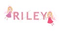 Riley female name with cute fairy
