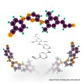 Rilpivirine molecule structure Royalty Free Stock Photo