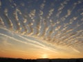 Ripple clouds over orange sunset in Fingerlakes NYS