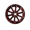 Rim 3d rendering in red