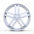 Rim 3d rendering in white